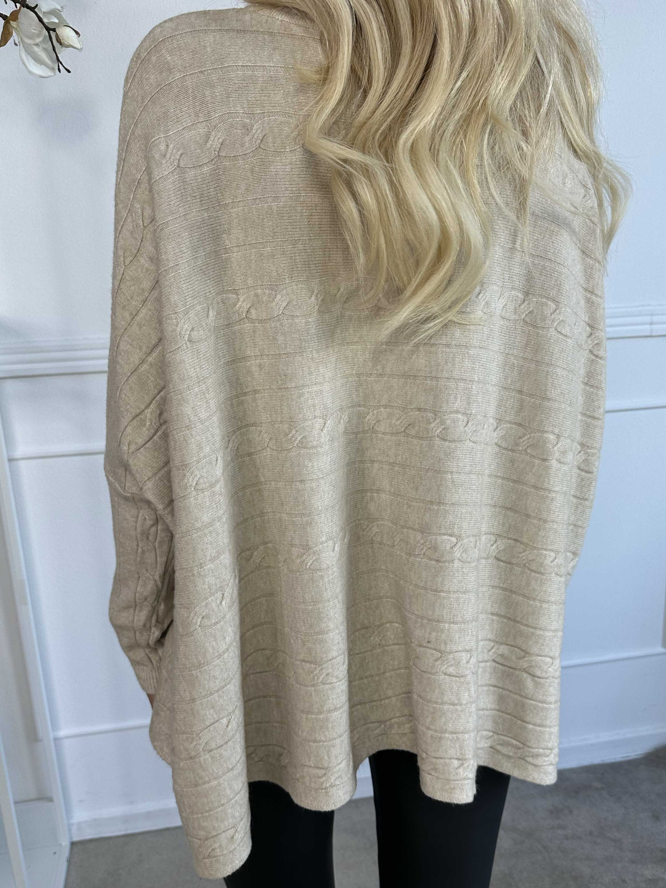 Diamond - Söt mjuk elastisk stickad tröja med polokrage